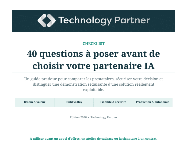 40 questions à se poser avant de choisir votre partenaire IA